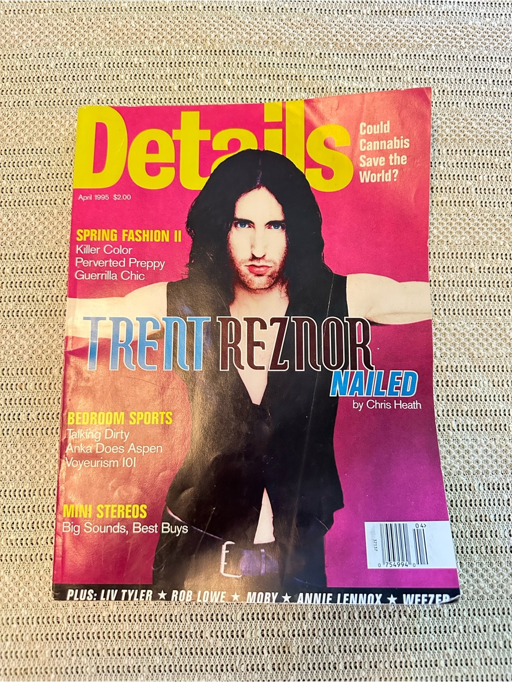 Details Magazine April 1995 Trent Reznor NIN Nine Inch Nails Polo Sport Sample
